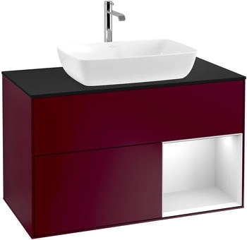 Villeroy & Boch Finion - LED-Waschtischunterschrank 1000x603x501mm pfingstrose matt/wei&szlig; matt (G782MTHB)