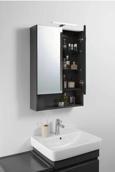 Geberit Renova Plan Spiegelschrank, 2 T&uuml;ren 60x85x17,5 cm, lava lava matt (502365JK1)