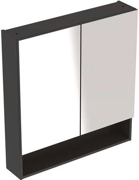 Geberit Renova Plan Spiegelschrank, 2 T&uuml;ren 80x85x17,5 cm, lava lava matt (502366JK1)