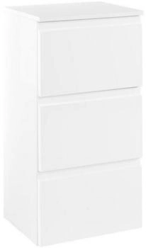 XORA Unterschrank, Weiß, 3 Schubladen, 40x79x35 cm, hängend (307002404)