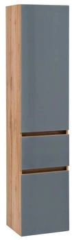 Held Hochschrank Möbel Helsinki, Grau, Eiche, 40x180x35 cm, stehend, hängend (307010406)