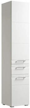 XORA Hochschrank, Weiß, Glas, 3 Fächer, 1 Schubladen, 38x192x38 cm, hängend, (1977017304)