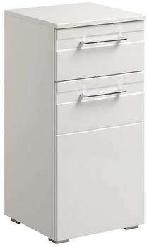 XORA Unterschrank Doria, Weiß, Glas, 1 Fächer, 1 Schubladen, 38x80x38 cm, stehend, (1977017309)