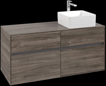 Villeroy & Boch Collaro - Waschtischunterschrank 1200x548x 500mm 4 Ausz&uuml;ge Becken rechts stone oak (C04300RK)
