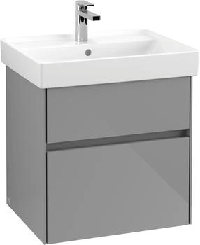 Villeroy & Boch Collaro - Waschtischunterschrank mit 2 Auszügen 554x546x444mm grau glänzend (C00800FP)