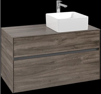 Villeroy & Boch Collaro - Waschtischunterschrank 1000x548x 500mm 2 Ausz&uuml;ge Becken rechts stone oak (C04000RK)