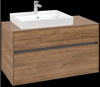 Villeroy & Boch Collaro - Waschtischunterschrank 1000x548x500mm 2 Ausz&uuml;ge Becken links kansas oak (C01700RH)