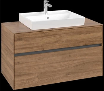 Villeroy & Boch Collaro - Waschtischunterschrank 1000x548x500mm 2 Ausz&uuml;ge Becken mittig kansas oak (C01900RH)