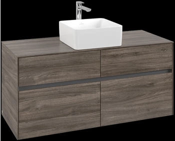 Villeroy & Boch Collaro - Waschtischunterschrank 1200x548x500mm 4 Auszüge Becken mittig stone oak (C04100RK)