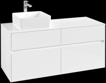 Villeroy & Boch Collaro - Waschtischunterschrank 1200x548x500mm 4 Ausz&uuml;ge glossy white (C04200DH)