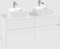 V&B Waschtischunterschrank Collaro 120x54,8x50cm, f 2 WT, White Matt