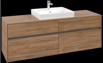 Villeroy & Boch Collaro - Waschtischunterschrank 1600x548x500mm 4 Ausz&uuml;ge Becken mittig kansas oak (C02500RH)