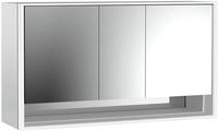 Emco loft LED-Lichtspiegelschrank 160 cm, 3 T&uuml;ren mit Unterfach, Aufputzmodell,