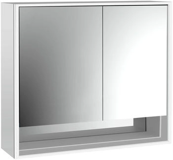 emco loft LED-Lichtspiegelschrank 80 cm, 2 T&uuml;ren mit Unterfach, Aufputzmodell (979805210)