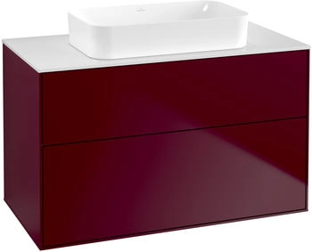 Villeroy & Boch Finion Waschtischunterschrank G64100HB 100x60,3x50,1mm, Wandbeleuchtung, Glass White Matt, Peony Matt