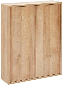 Mid.you Hängeschrank, Eiche, Glas, 2 Fächer, 60x75x18.5 cm (2725003913)
