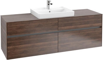 Villeroy & Boch Collaro - Waschtischunterschrank mit 4 Ausz&uuml;gen & 1 Ausschnitt mittig 1600x548x500mm arizona oak (C02500VH)