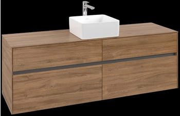 Villeroy & Boch Collaro - Waschtischunterschrank 1600x548x500mm 4 Auszüge Becken mittig kansas oak (C04900RH)