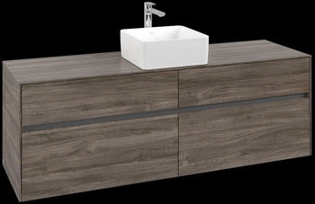 Villeroy & Boch Collaro - Waschtischunterschrank 1600x548x500mm 4 Auszüge Becken mittig stone oak (C04900RK)