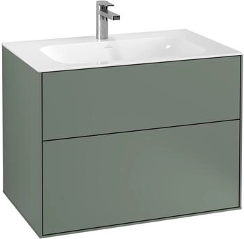 Villeroy & Boch Finion Waschtischunterschrank G01000GM 79,6x59,1x49,8cm, Olive Matt Lacquer, mit Wandbeleuchtung
