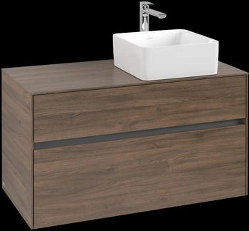 Villeroy & Boch Collaro - Waschbeckenunterschrank 1000x548x 500mm 2 Ausz&uuml;ge arizona oak (C04000VH)