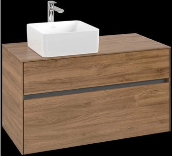 Villeroy & Boch Collaro - Waschtischunterschrank 1000x548x500mm 2 Ausz&uuml;ge Becken links kansas oak (C03900RH)