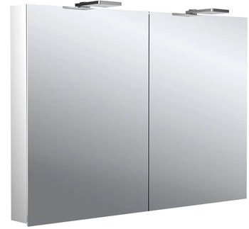 emco flat 2 Style LED-Lichtspiegelschrank 100 cm, mit LED-Aufsatzleuchte, 2 T&uuml;ren (979706304)
