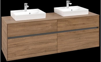 Villeroy & Boch Collaro - Waschtischunterschrank 1600x548x500mm 4 Ausz&uuml;ge f&uuml;r 2 Becken kansas oak (C02100RH)