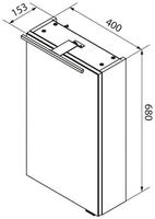 Fackelmann SBC LED Spiegelschrank 40 cm, T&uuml;ranschlag links, Badm&ouml;bel,