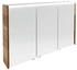 Fackelmann Verona LED-Spiegelschrank - Hängend, Vormontiert, Made in Germany - Nussbaum & Weiß-Hochglanz - 110 x 68,3 x 16,5 cm - Elegant und Praktisch
