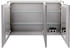 Fackelmann Verona LED-Spiegelschrank - Hängend, Vormontiert, Made in Germany - Nussbaum & Weiß-Hochglanz - 110 x 68,3 x 16,5 cm - Elegant und Praktisch