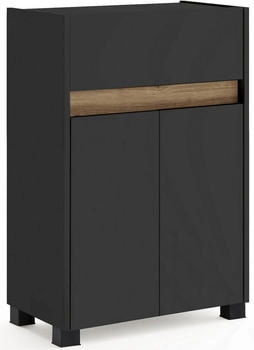 Möbelpartner Schildmeyer Midischrank 157098 Cosmo, 56,9 x 84,8 x 33 cm, anthrazit