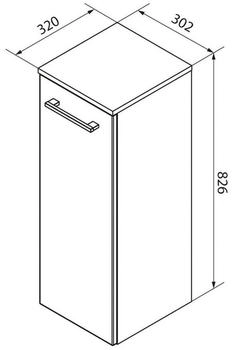 Fackelmann . Midischrank rechts 30 cm