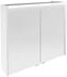 Fackelmann Verona LED-Spiegelschrank - Hängend, Vormontiert, Made in Germany - Badspiegel in Weiß-Hochglanz - 80 x 68,3 x 16,5 cm - Elegant und Praktisch