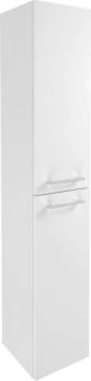 Fackelmann VERONA Hochschrank 30 cm, rechts, Weiß Hochglanz
