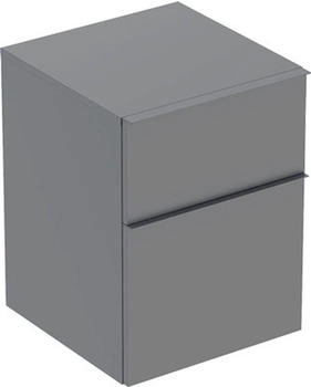 Geberit iCon Seitenschrank, 2 Schubladen, 45x60x47,6 cm, 502315, . . . , Farbe: Front/Korpus: lava/lackiert matt, Griff: lava/pulverbeschichtet matt