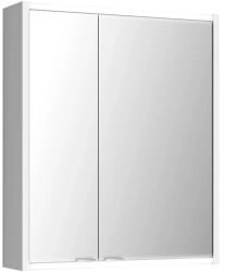 Jokey Spiegelschrank Batu mit LED Beleuchtung 60 cm breit, Badezimmer Spiegelschrank aus MDF, inkl. Steckdose | Wei&szlig;