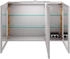 Fackelmann B.Brillant Spiegelschrank - Spiegel mit viel Stauraum & LED-Beleuchtung - Badspiegelschrank in Optik Eiche (100 x 68 x 15 cm)