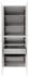 Fackelmann VERONA Doppel Hochschrank mit Schublade 60 cm, Braun Dunkel/Weiß Hochglanz