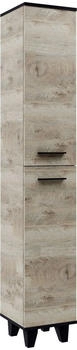 Fackelmann TE-A Hochschrank 30 cm mit Füßen, Braun hell - Stilvolle und praktische Badmöbel mit geräumigem Stauraum und elegantem Design