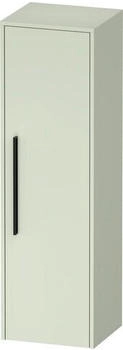 Duravit D-Code Halbhochschrank mit 1 Tür, Anschlag rechts, Blassgrün Matt, Griff Diamantschwarz (DC1338RBDHH0000)