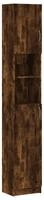 Badezimmerschrank R&auml;uchereiche 32x25,5x190 Cm Holzwerkstoff Vidaxl
