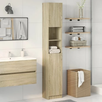 vidaXL Badezimmerschrank Sonoma-Eiche Holzwerkstoff (849606)
