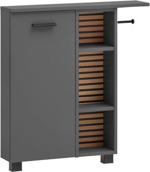 Schildmeyer welltime Seitenschrank Katta Breite 70 cm Regal links oder rechts montierbar anthrazit/Akustikprint Korpus: anthrazit/Akustikprint (158594)