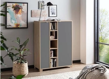 Schildmeyer Midischrank Anouk Breite 90 cm eiche hellfb./basaltgrau (701766)