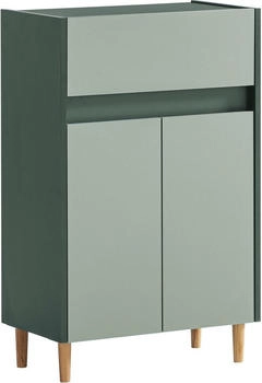 Schildmeyer welltime Unterschrank Lovis Breite 56 cm Metallbeschläge Möbelfüße aus Massivholz waldgrün/pistazie Korpus: waldgrün (157063)