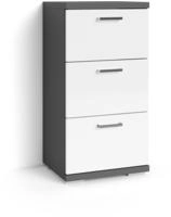 byLIVING Badkommode "Nebraska" Breite 35 cm, Badezimmerschrank mit Metallgriffen, 3