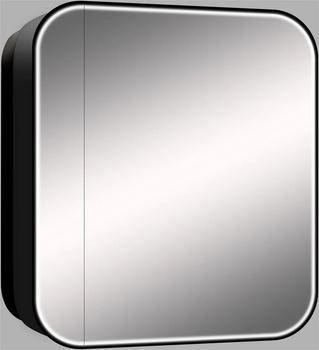 Talos Badezimmerspiegelschrank Nova austauschbare LED-Beleuchtung 60 x 70 cm schwarz (50192)