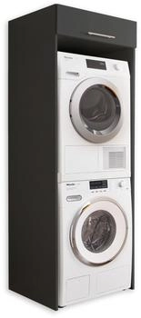 Laundreezy Waschmaschinenschrank 67.5x200x67.5 cm grau
