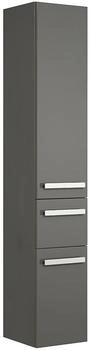 Pelipal Serie 4005 Hochschrank 2-Türig, Steingrau Hochglanz / Quarzgrau Hochglanz, Griff chrom (992.123.020)